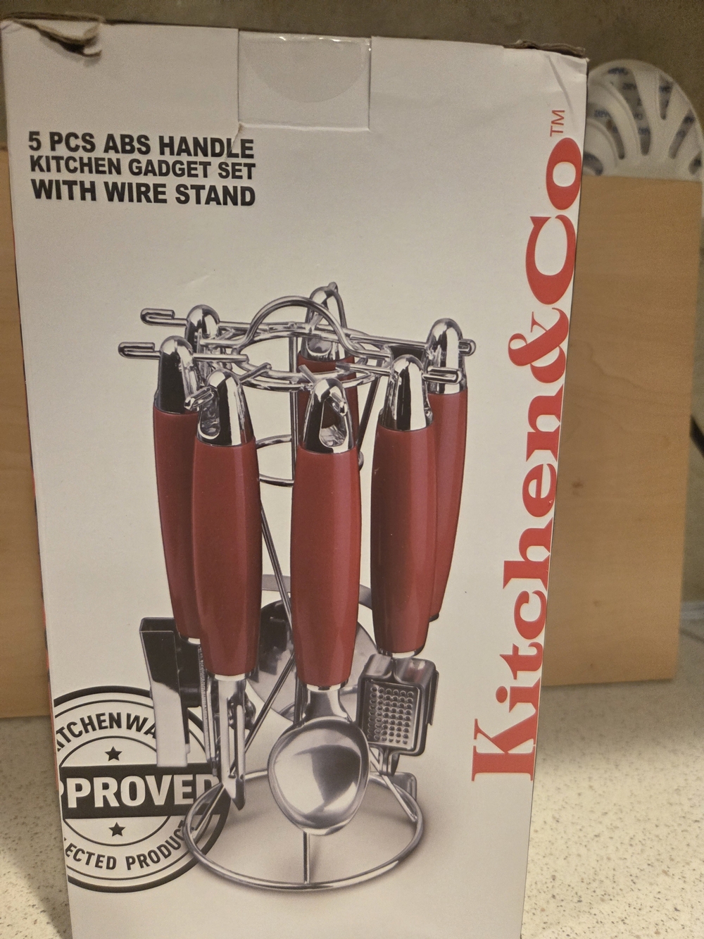 5-Piece Kitchen Gadget Set with Wire Stand